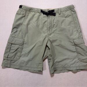 REI Men's Light Olive Green Cargo Shorts with Belt